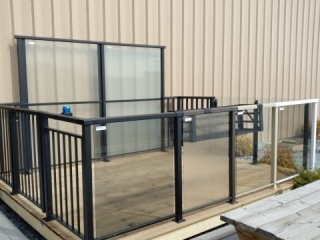 Glass Rail Black with Tint of Grey